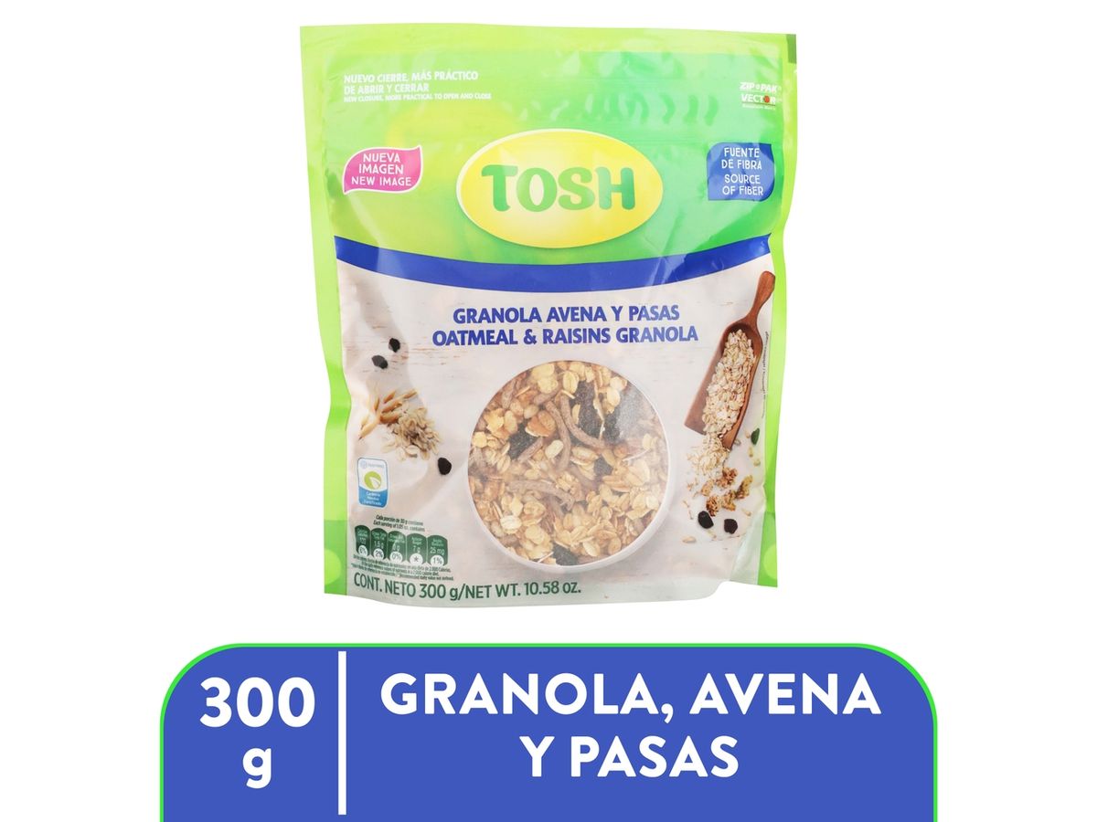 Granola Tosh de Avena y Pasas - 300 g