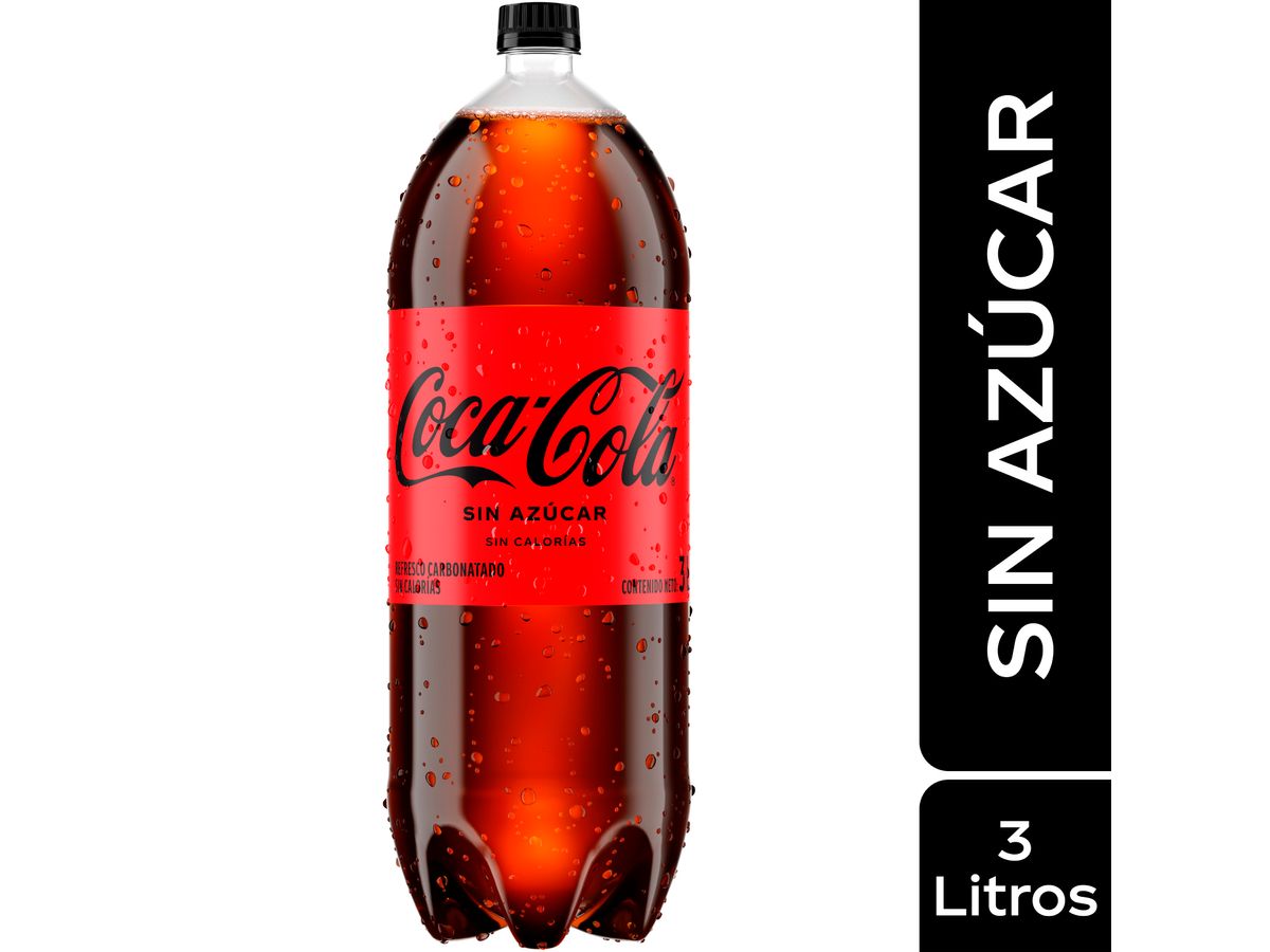 Gaseosa Coca Cola sin azúcar - 3L