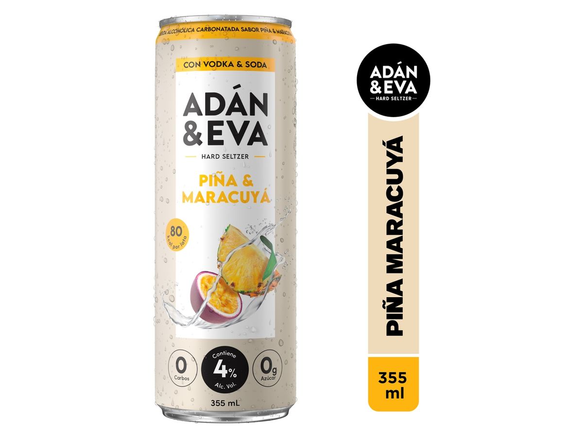 Bebida Adan Y Eva Maracuya Piña Con Ron -350ml