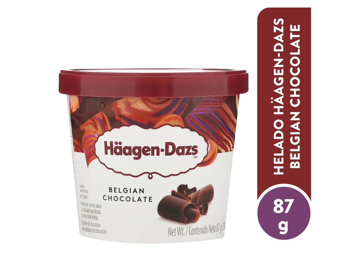 Helado Häagen Dazs chocolate belga - 87 g