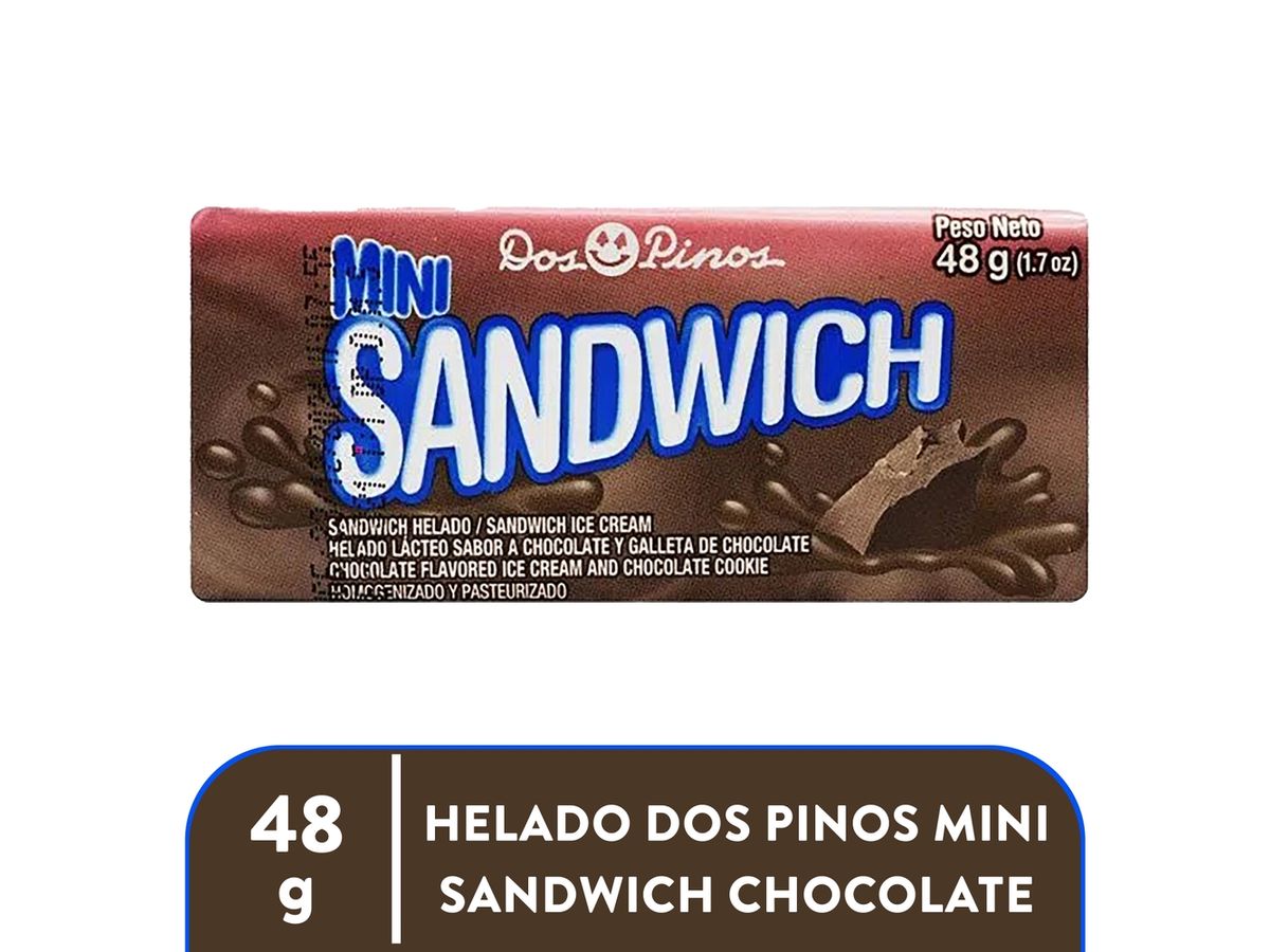Helado Dos Pinos mini sándwich chocolate - 48 g