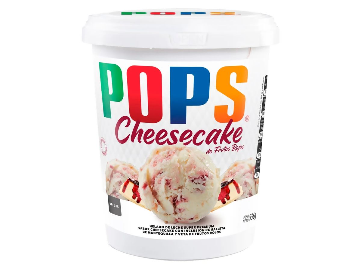 Helado Pops cheesecake de frutos rojos - 536 g