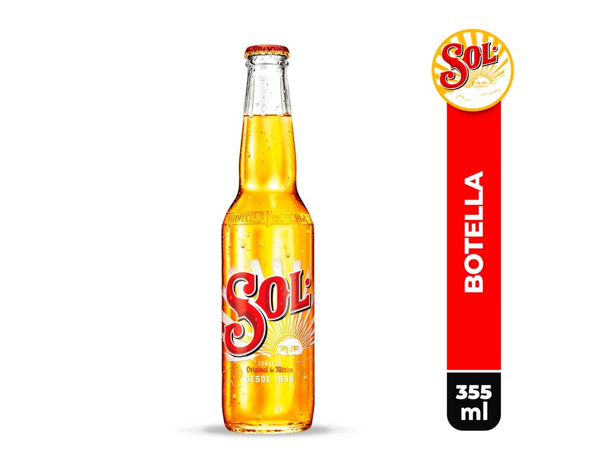Cerveza Sol original botella - 355 ml