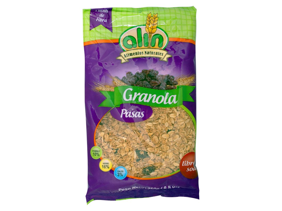 Granola Alin Con Pasas En Bolsa - 250 g