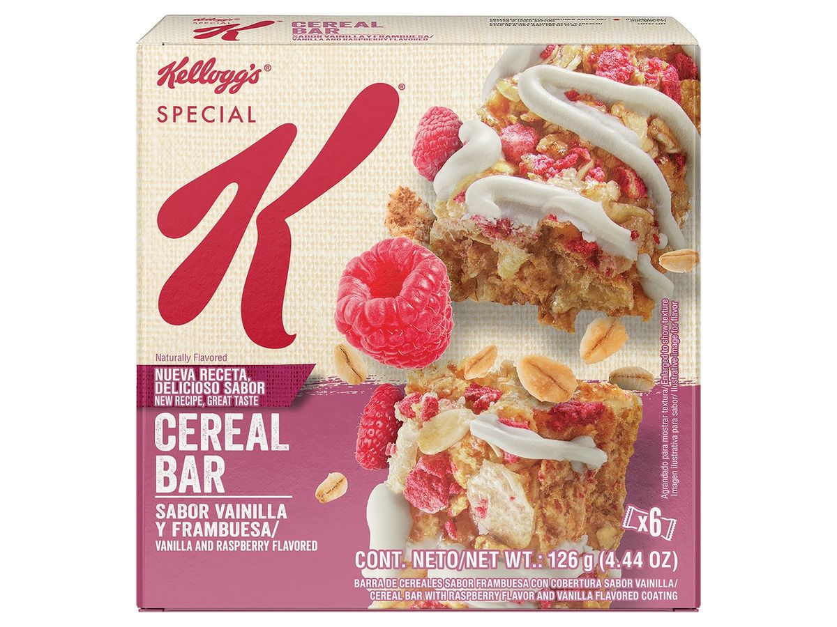 Barras de Cereal Kelloggs Special K Vainilla y Frambuesa - 126 g