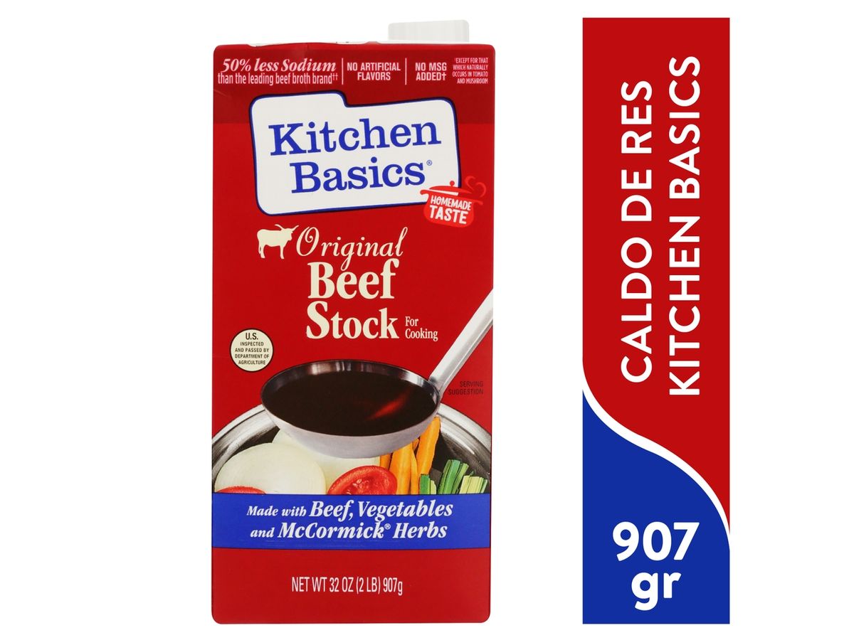 Caldo de res Kitchen Basics original en caja - 907 g