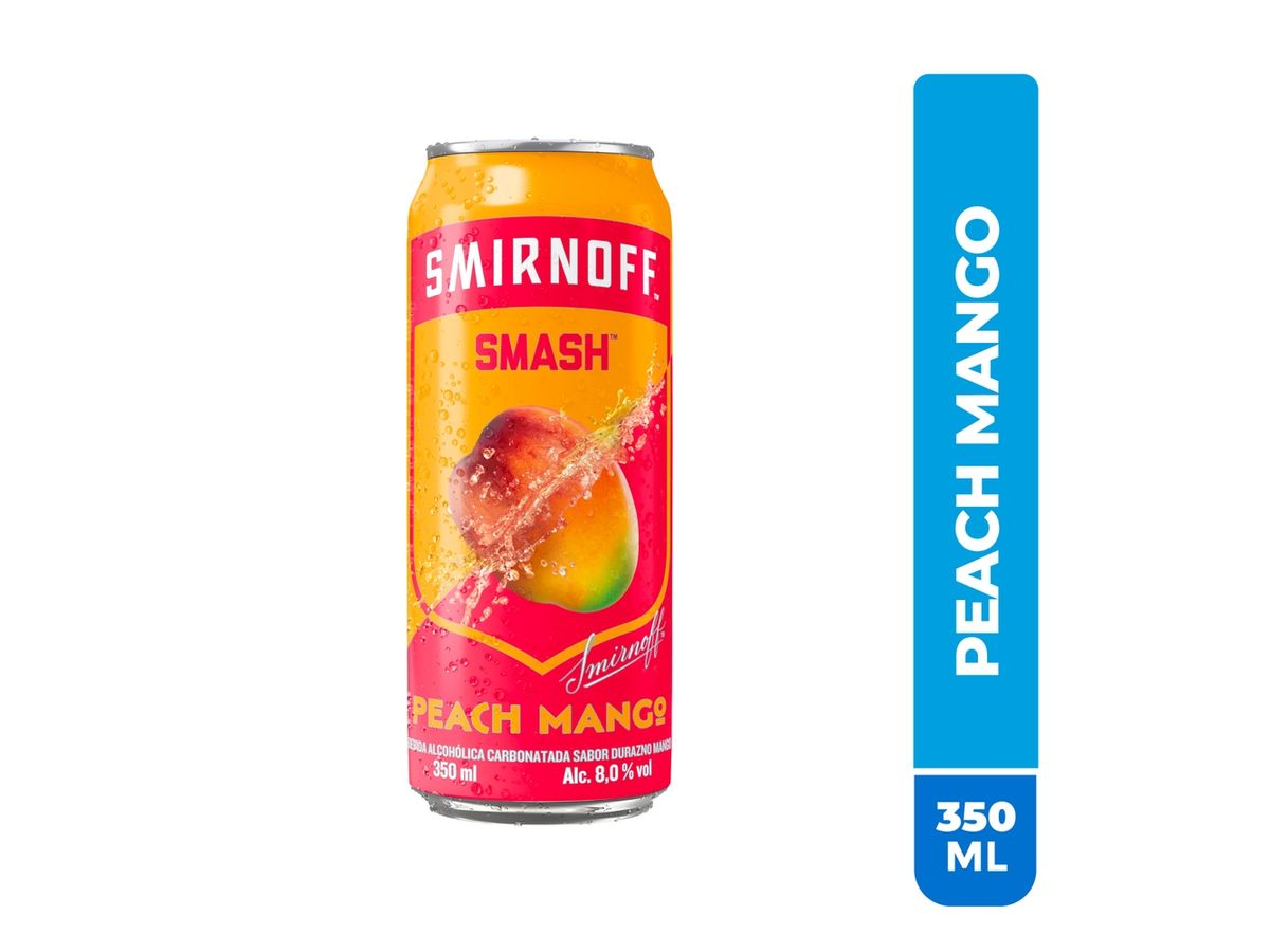 Bebida Alcohólica Smirnoff Smash Durazno y Mango Lata - 350 ml