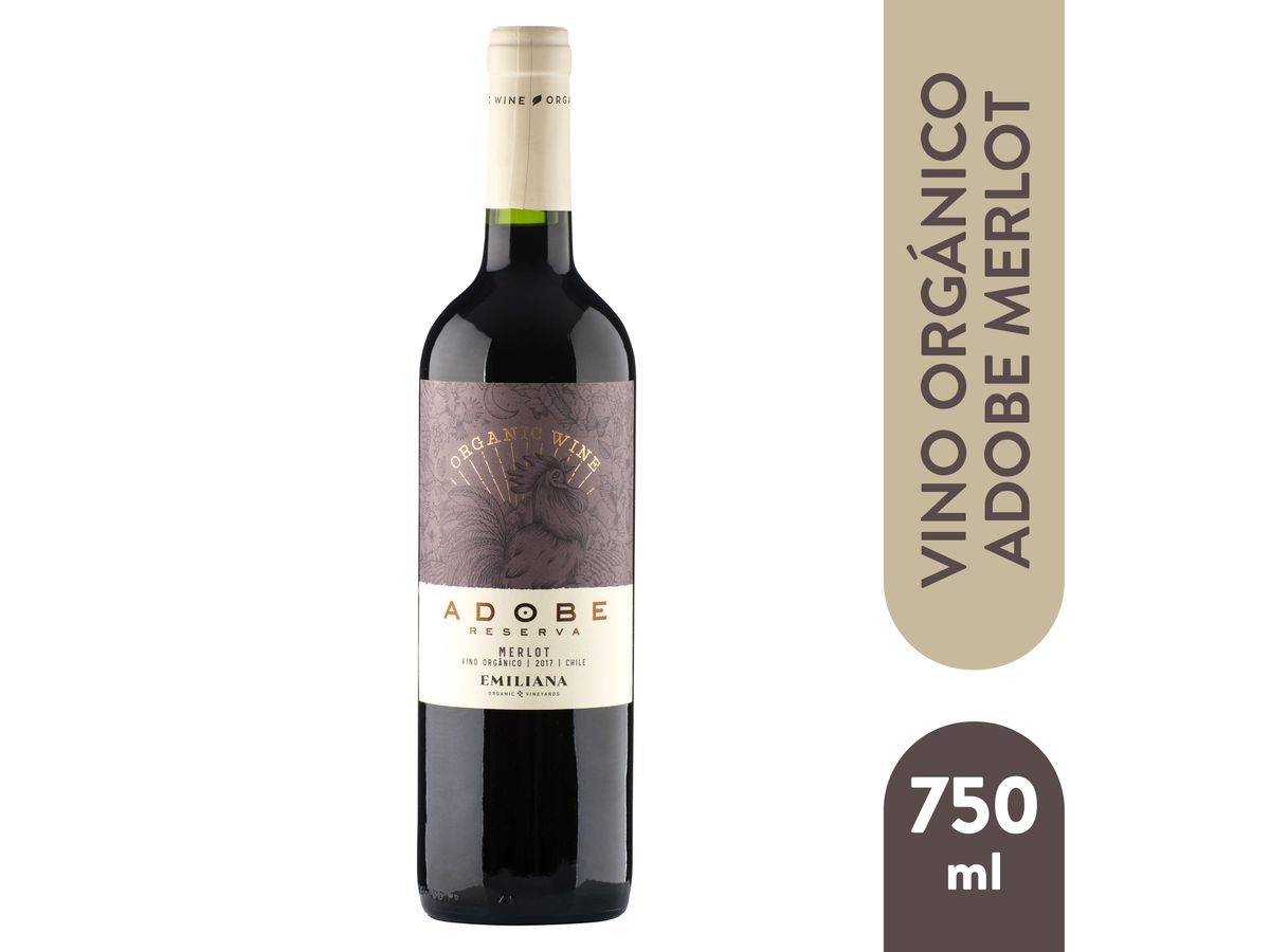 Vino Adobe merlot organico - 750 ml