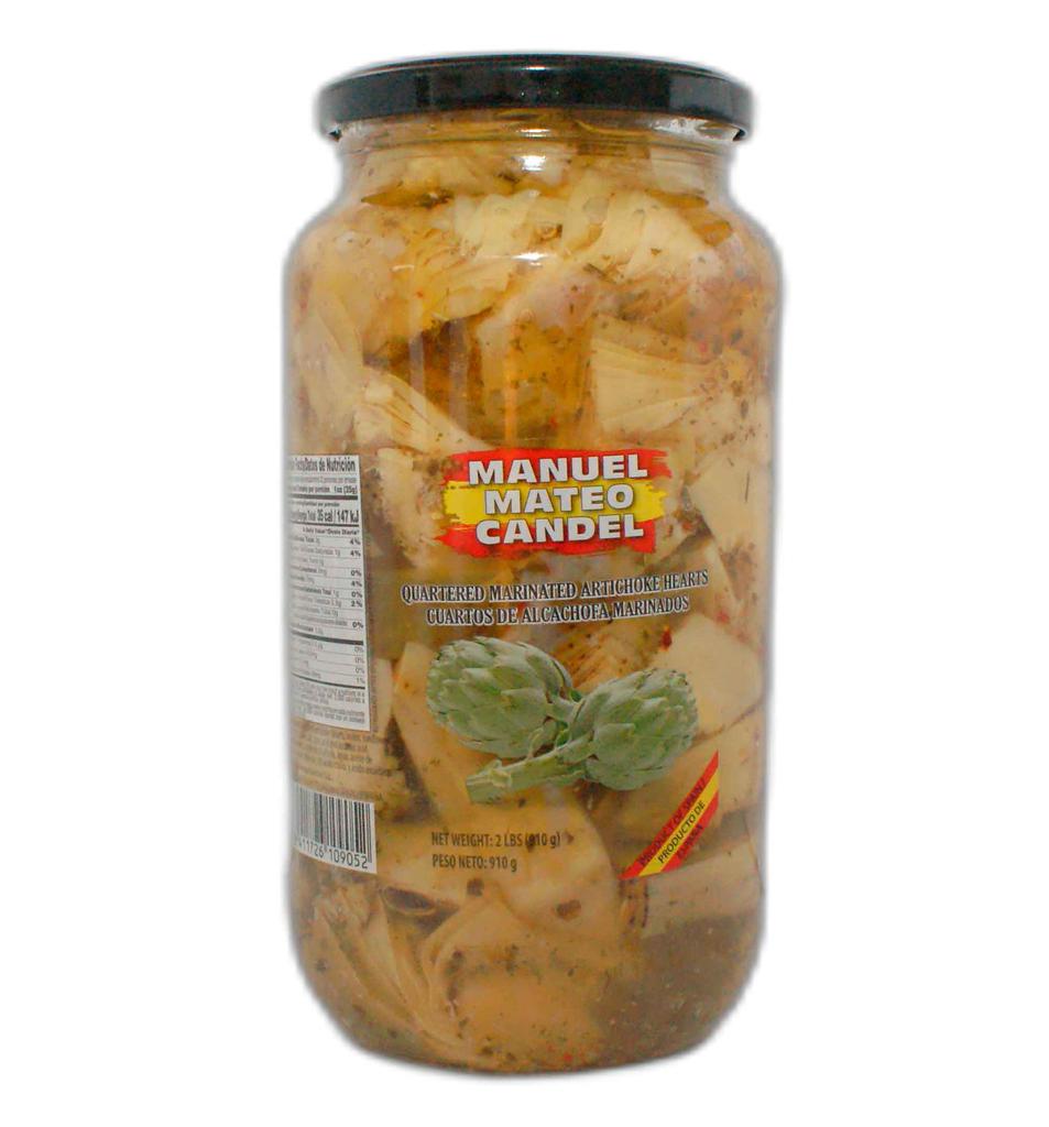Manuel Mateo Candel Cuartos de Alcachofas Marinados 910 g / 32 oz