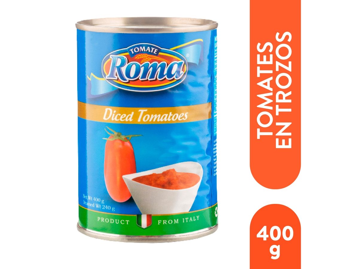 Tomate Roma Pelado Trocitos - 400 g