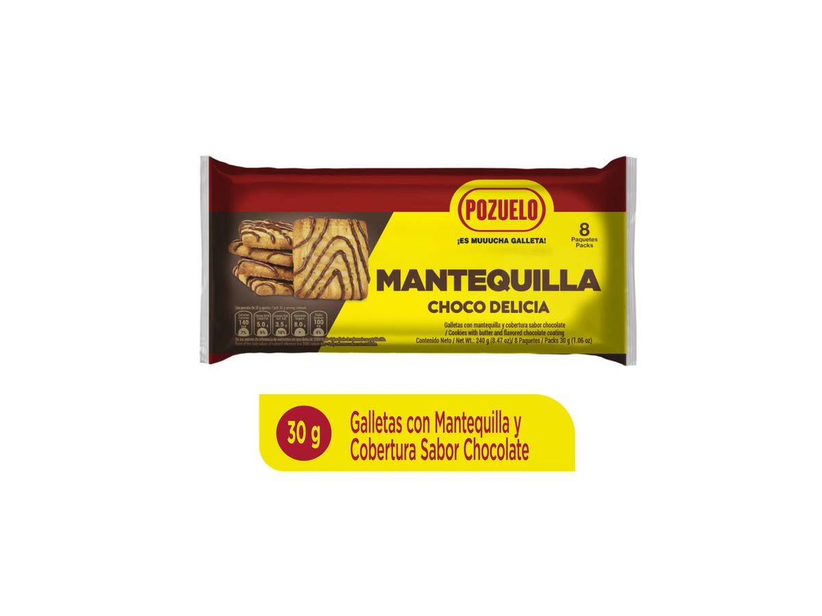 Galleta Pozuelo Choco Delicia Mantequilla Navidad - 240 g