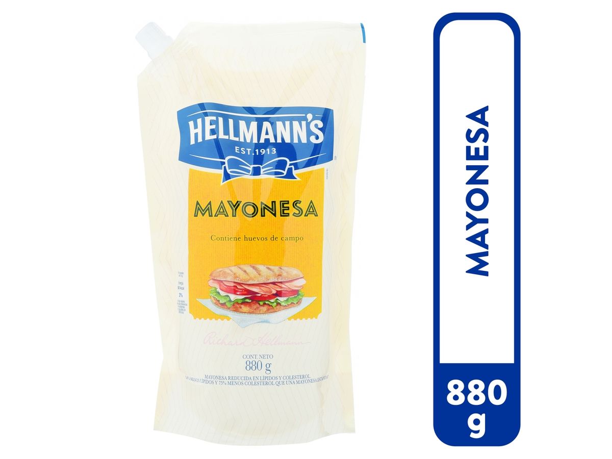 Mayonesa Hellmanns Contiene Huevos De Campo Doypack - 880 g