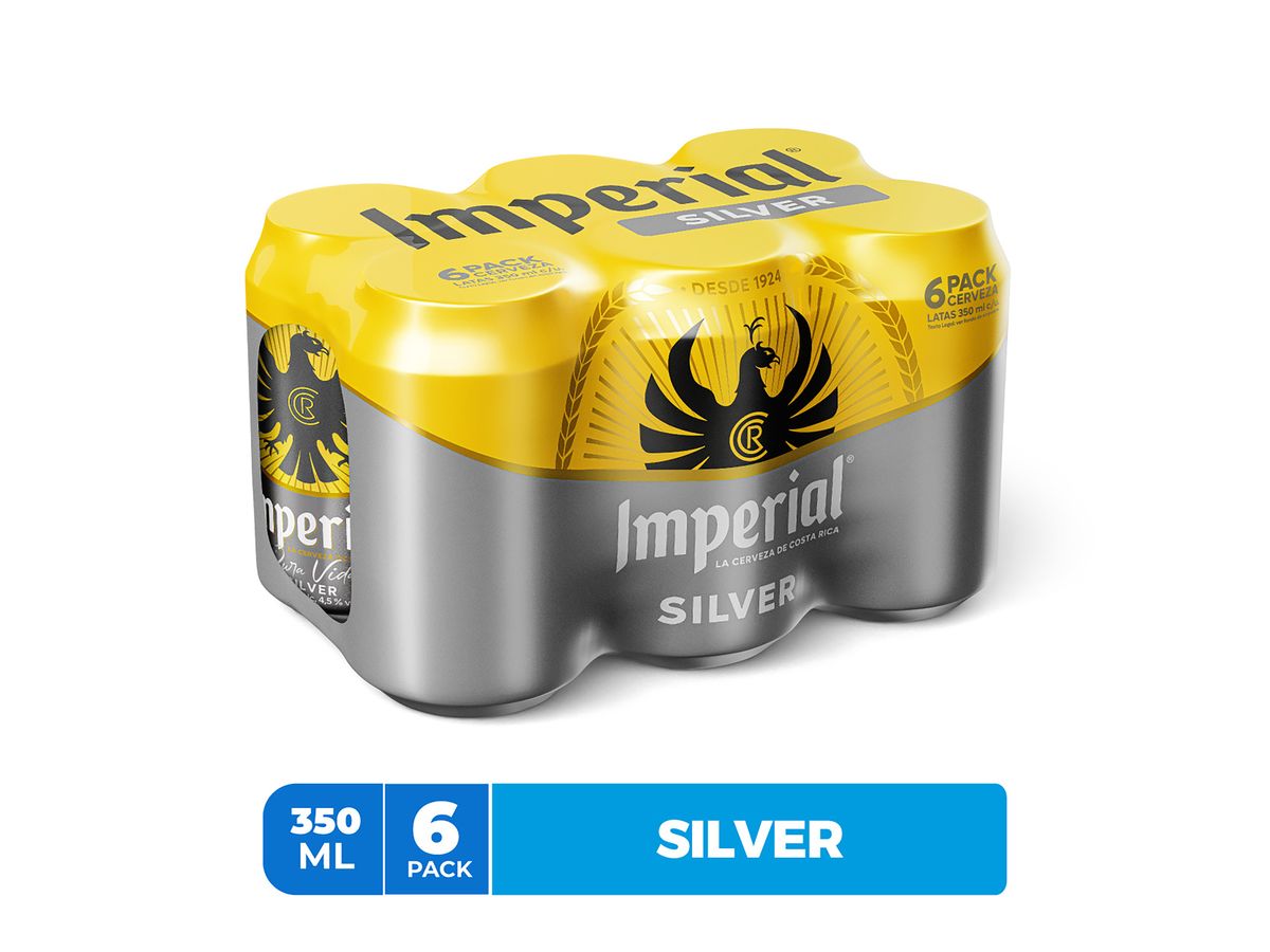 Cerveza Imperial Silver Lata 6 Pack - 350ml