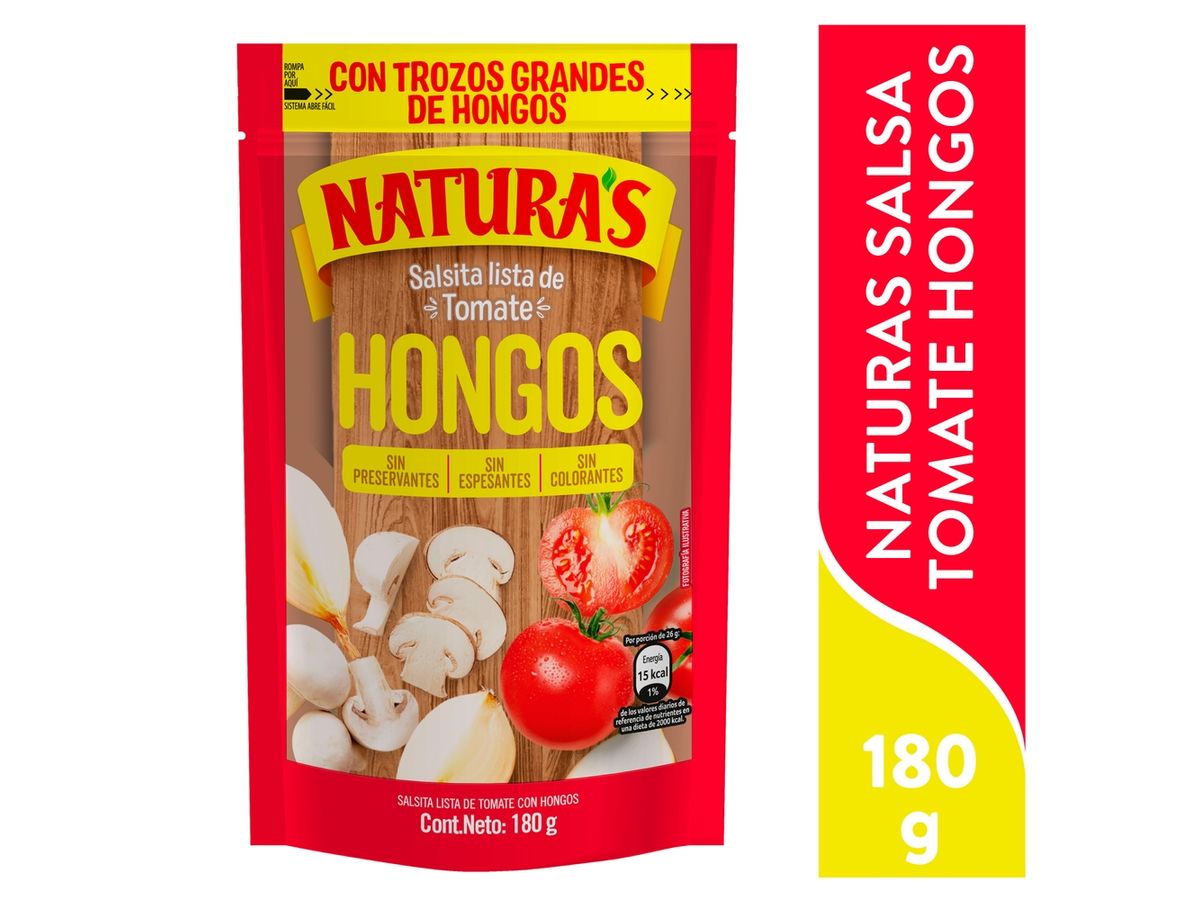 Salsa de Tomate Natura's con Hongos - 180 g