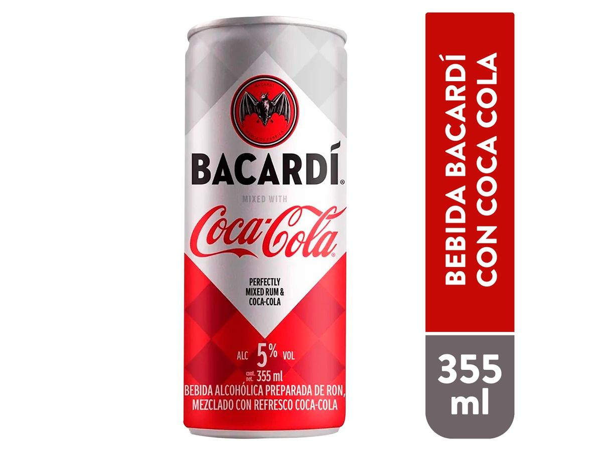 Bebida Preparada Ron Bacardi & Coca Cola Mixed - 355 ml