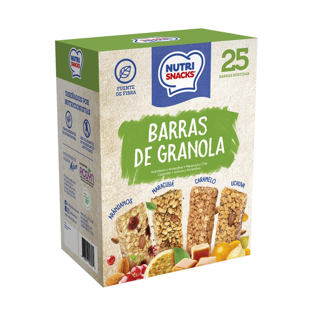 Nutrisnacks Barras de Granola Sabores Surtidos 25 Unidades / 25 g
