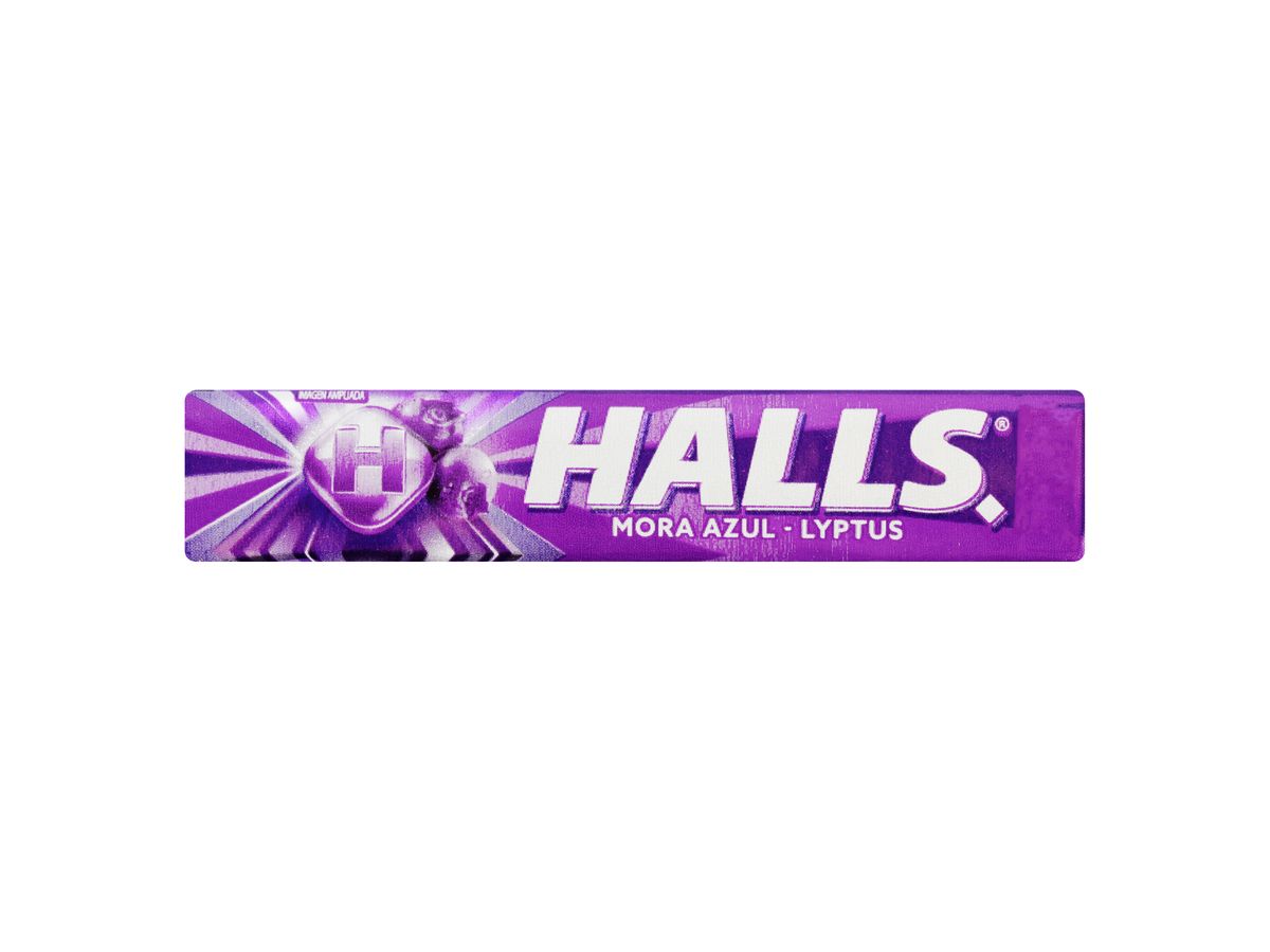 Caramelos Duros Halls Mora Azul 9 Uds - 25,2g