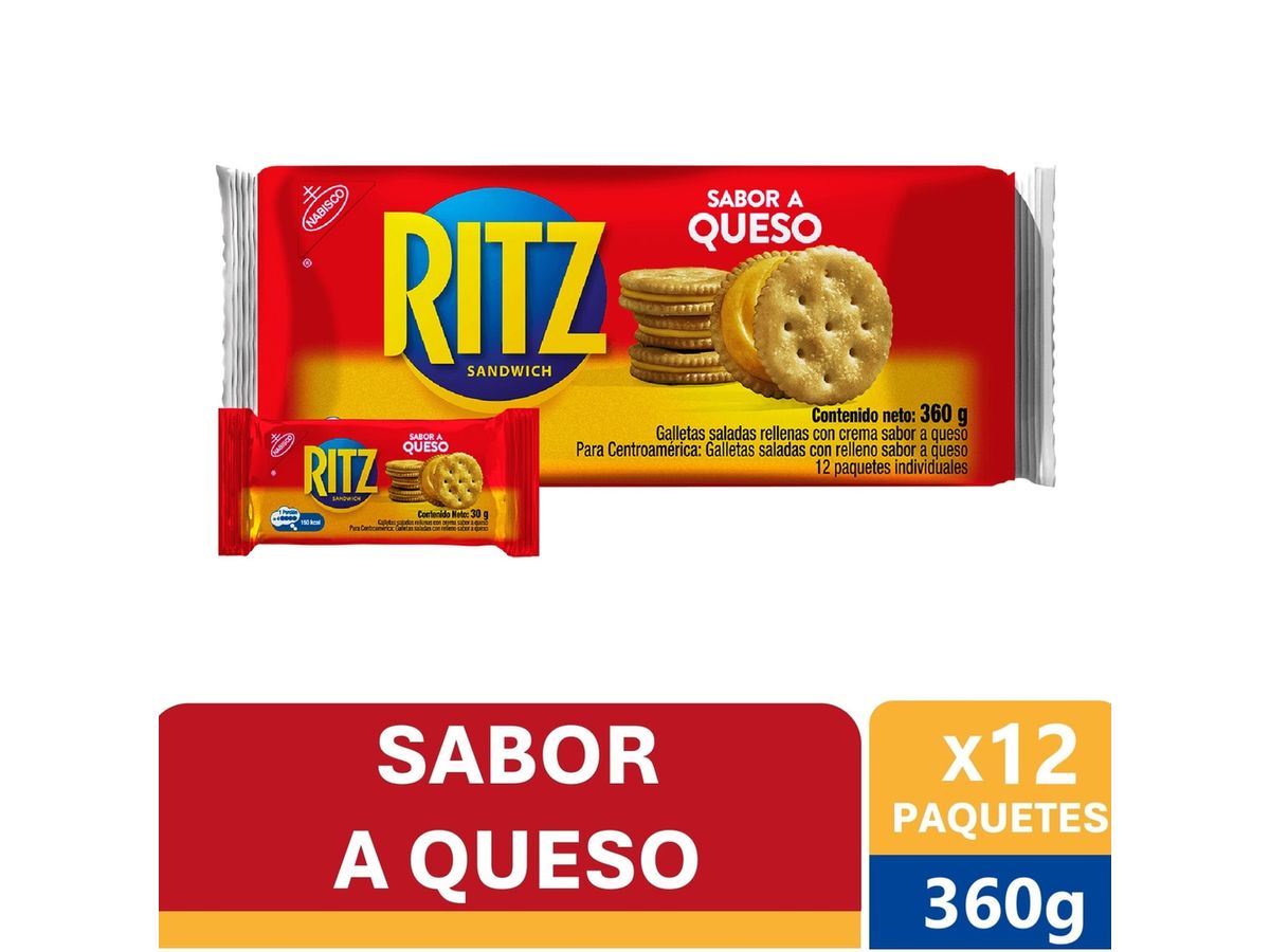 Galletas saladas Nabisco ritz con sabor a queso - 360 g