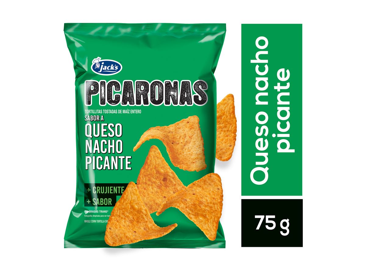 Snack Jack's picaronas sabor queso nacho picante - 75 g