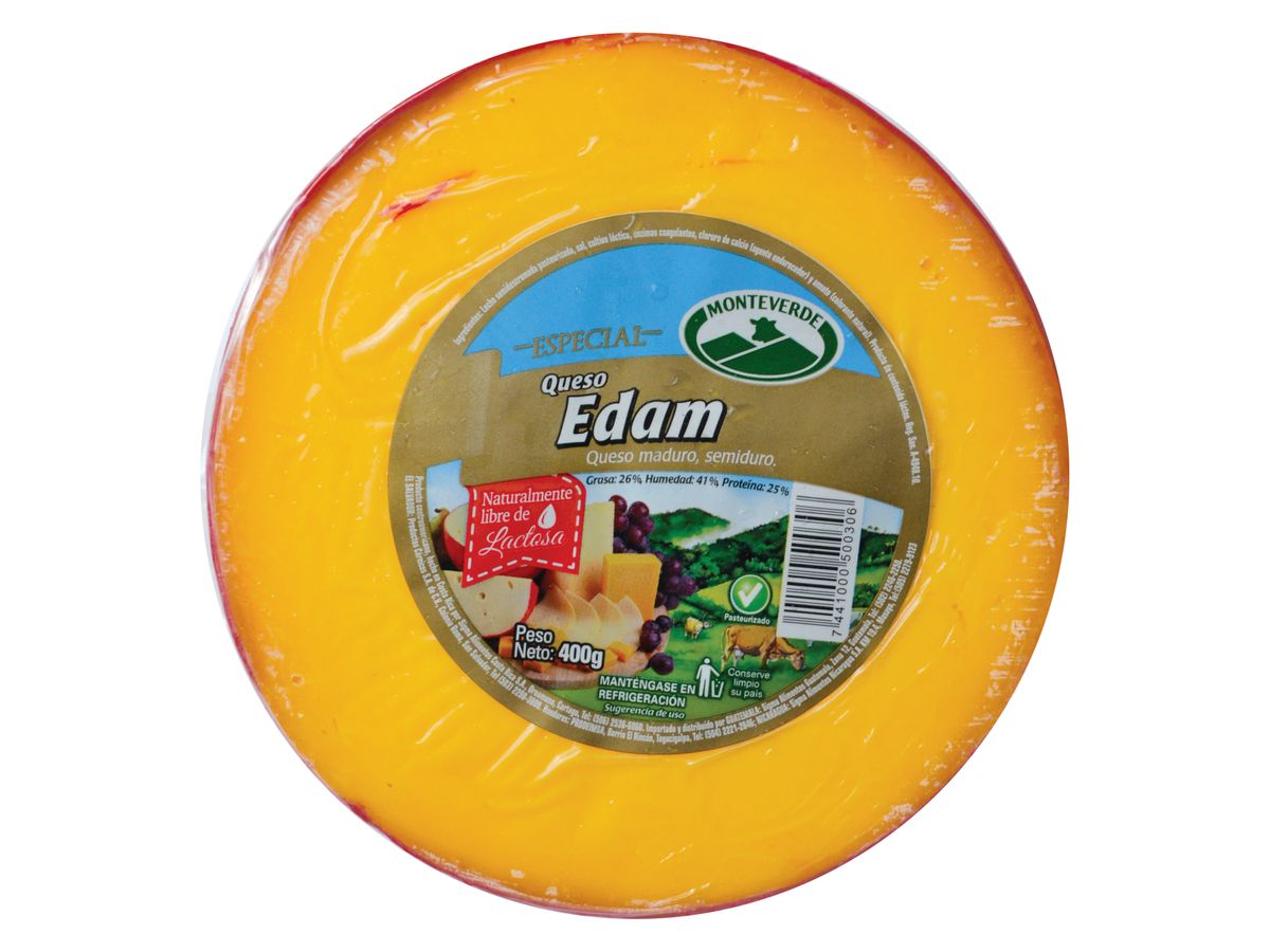 Queso Monteverde  Edam Maduro Semiduro - 400 g