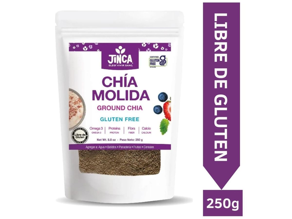 Semillas de Chía Jinca molidas y libres de gluten - 250 g