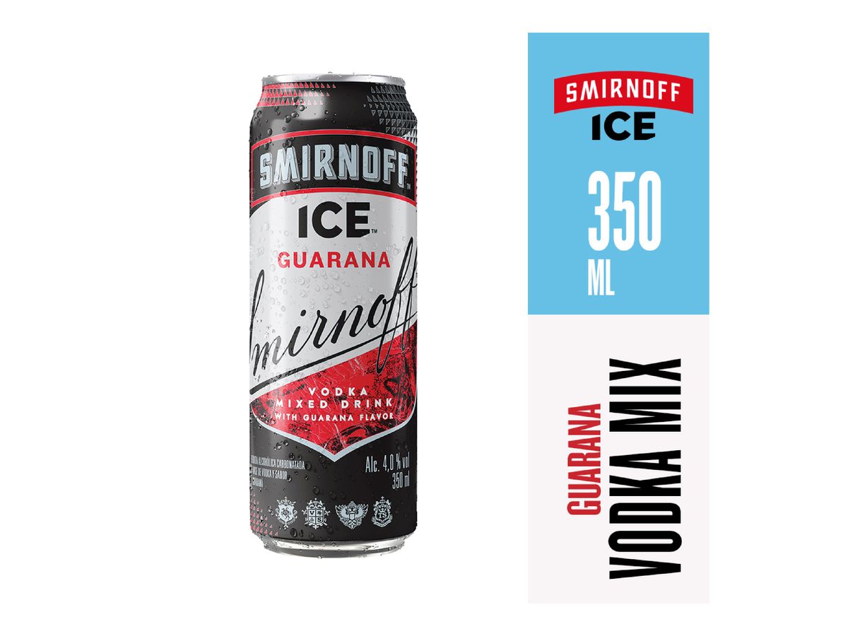 Bebida Saborizada a Base de Vodka Smirnoff Ice Guaraná Lata -350 ml
