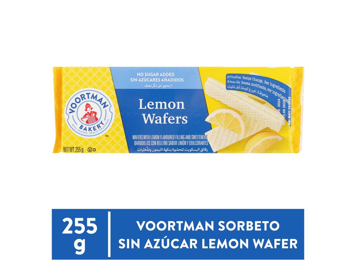 Sorbeto Voortman sabor limón sin azúcar - 255 g