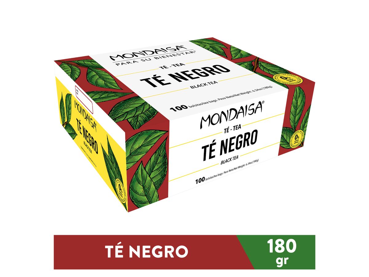 Té Mondaisa Negro Natural 100 Uds - 180 g
