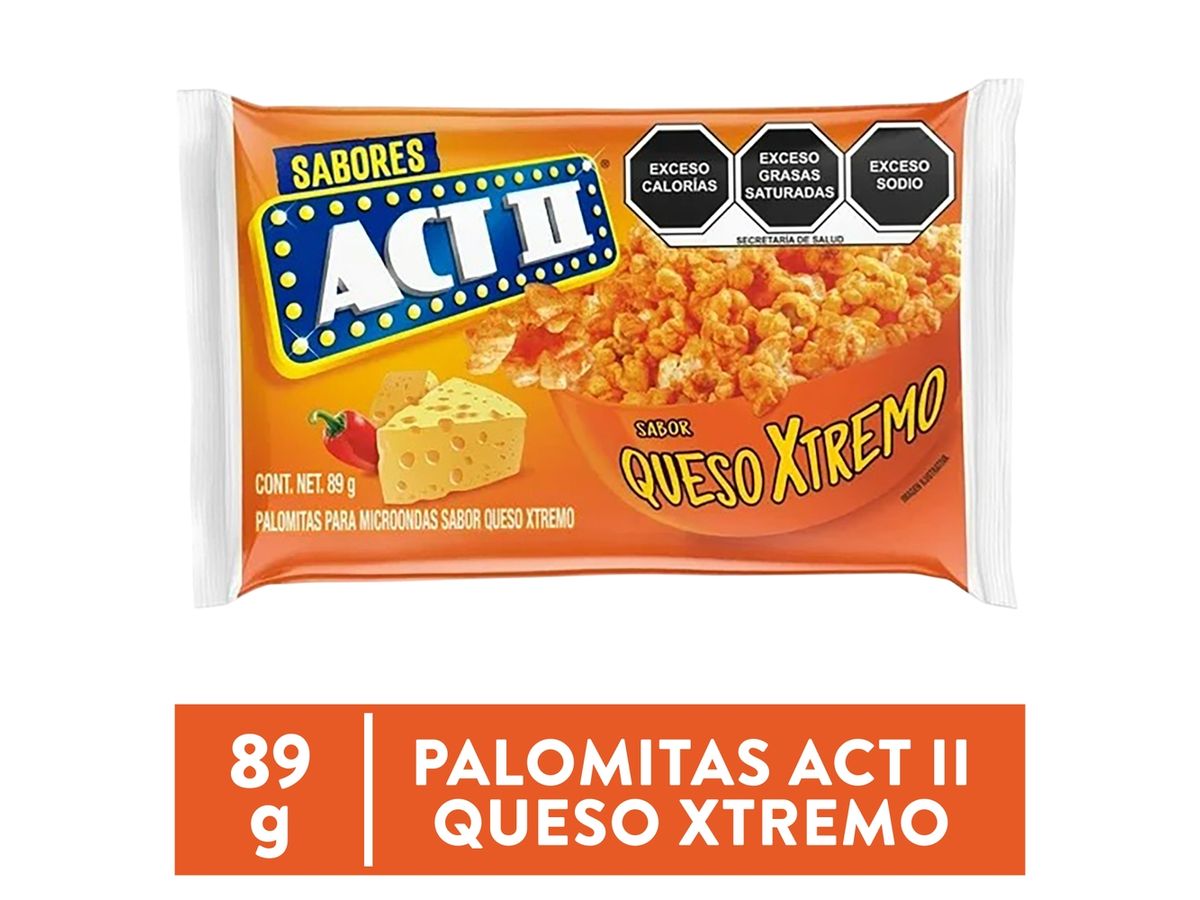 Palomitas Act Ii Queso Xtremo 89 Gr