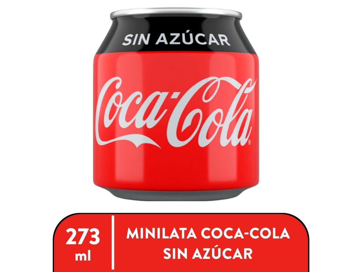Gaseosa Coca Cola sin azúcar lata - 237 ml