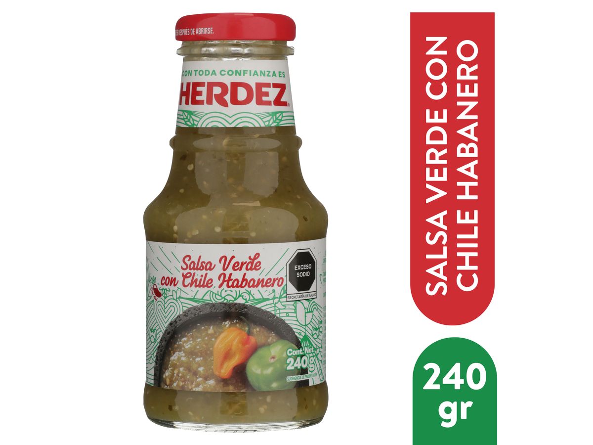 Salsa mexicana Herdez verde con habanero - 240 g