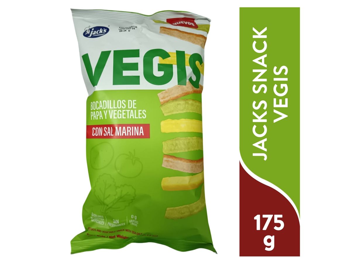 Snacks Jack´s Vegis Papa Y Vegetales - 175g