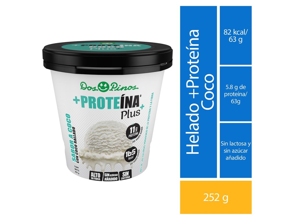 Helado Dos Pinos proteína coco - 252 g