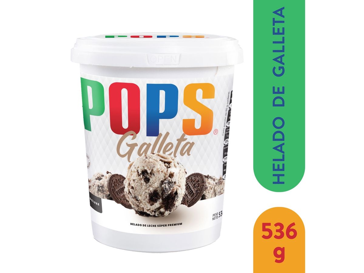 Helado Pops Galleta - 536 g