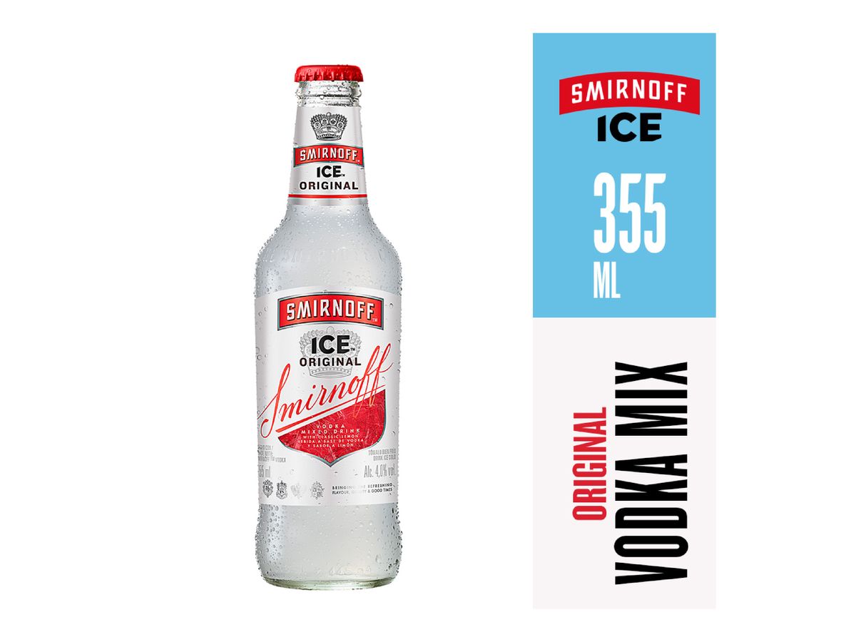Bebida Saborizada a Base de Vodka Smirnoff Ice Original Botella -355 ml