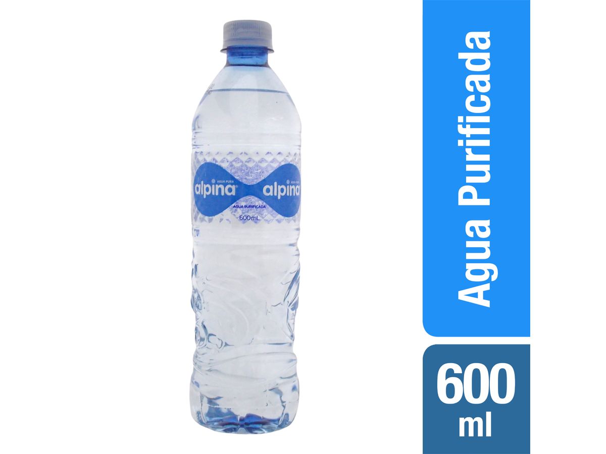 Agua Alpina Purificada Botella - 600 ml