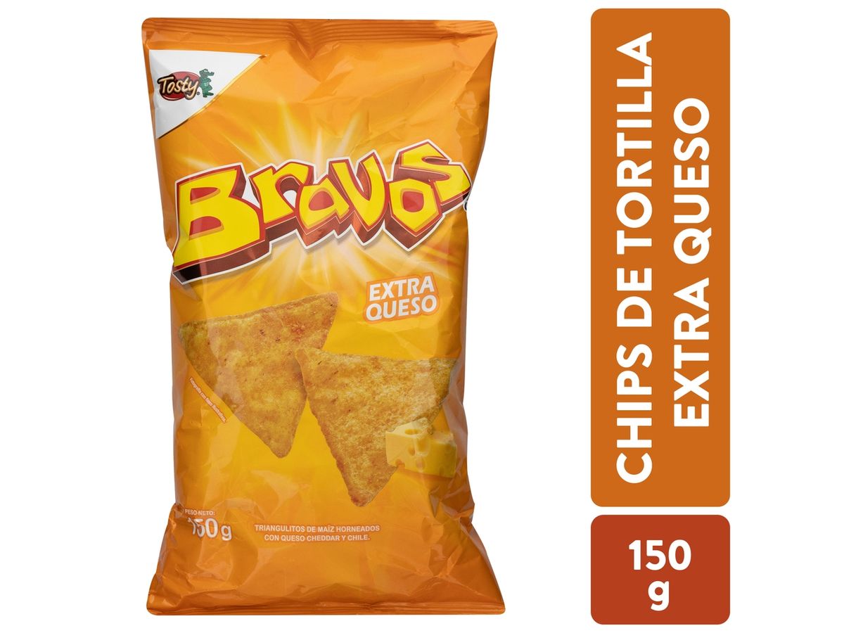 Snacks Marca Tosty Bravos Con Queso -150 g