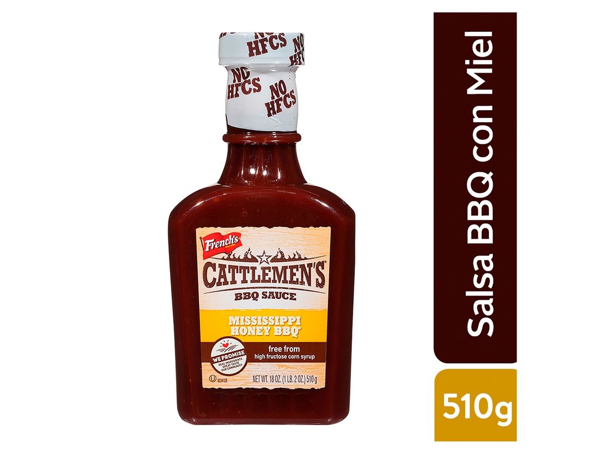 Salsa barbacoa Cattlemen's Mississippi con miel - 510 g
