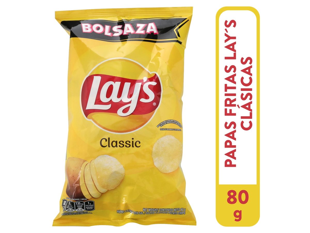 Papa Lays Classic Bolsaza 80gr