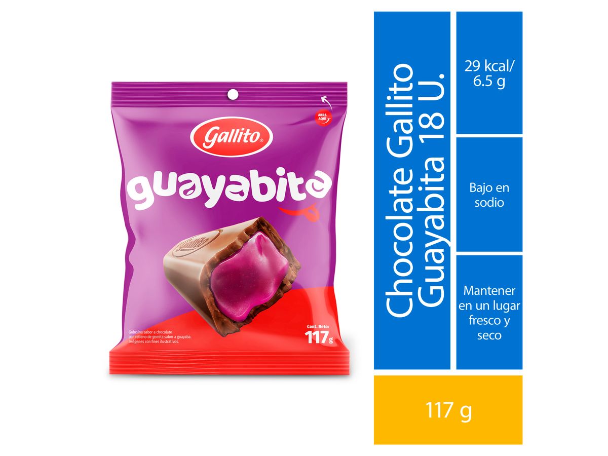 Chocolates Gallito Guayabita Bolsa - 117 g