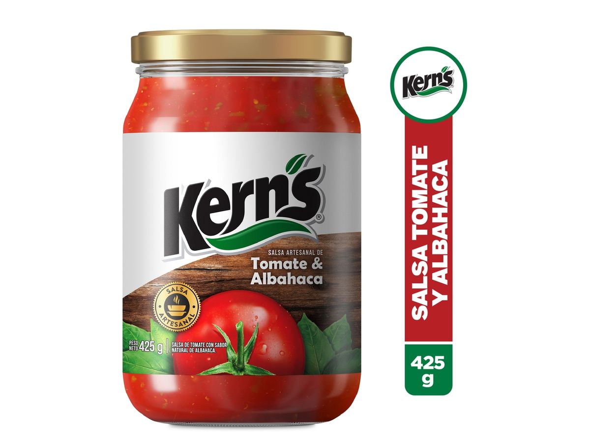 Salsa Kern's de tomate y albahaca - 425 g