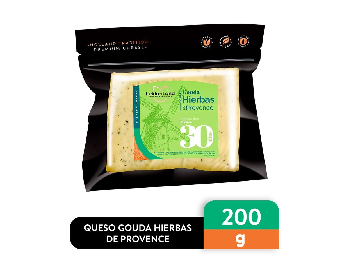 Queso gouda Lakkerland hierbas provence maduro - 200 g