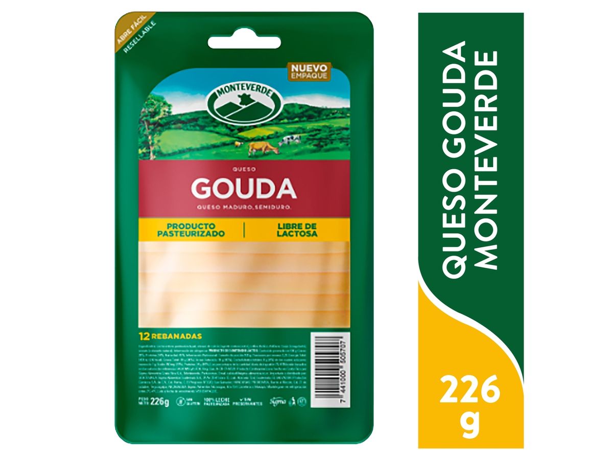 Queso Gouda Monteverde rebanado -226 g