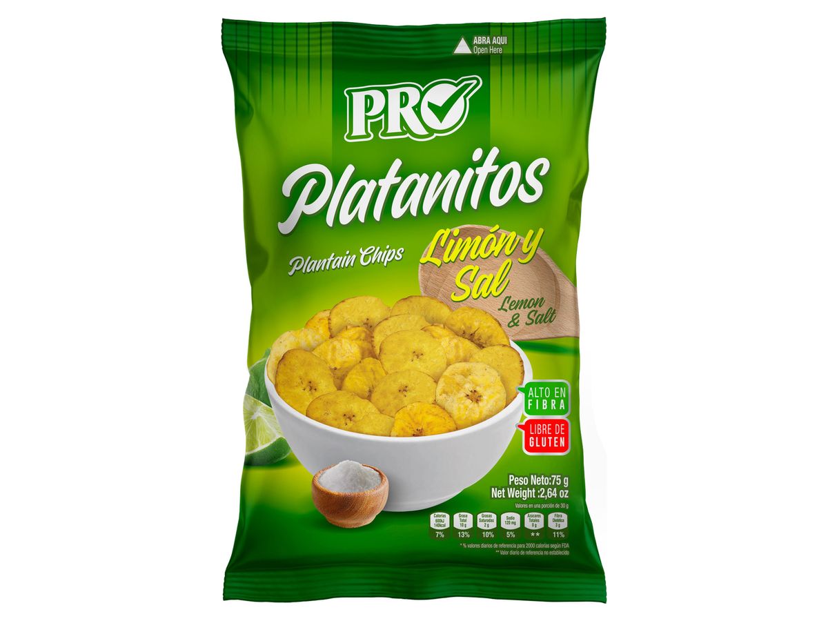 Snack Pro Boquitas Plátano Limón Y Sal -75gr