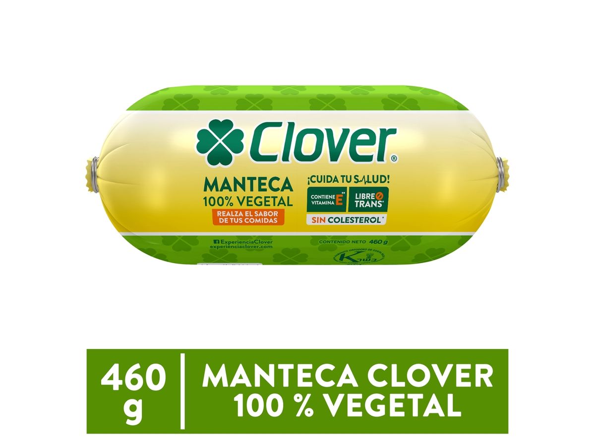 Manteca Clover vegetal sin colesterol - 460 g