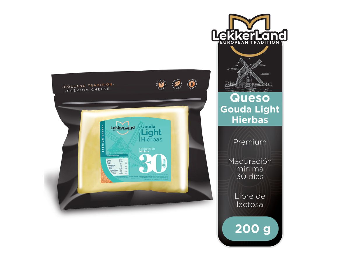 Lekkerland Gouda Lite Hierbas - 200G