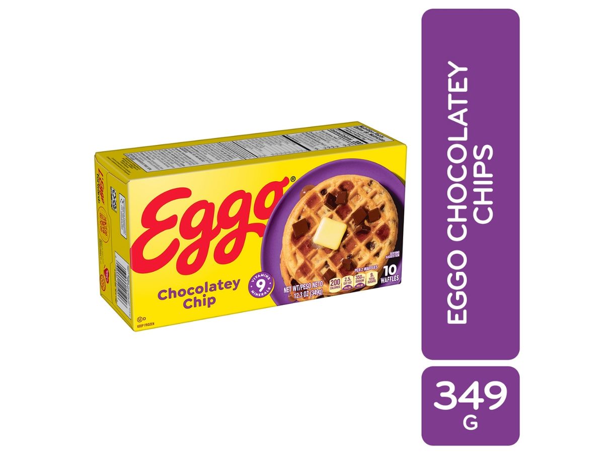 Waffles Kelloggs Eggo Chocolatey Chip - 349 g