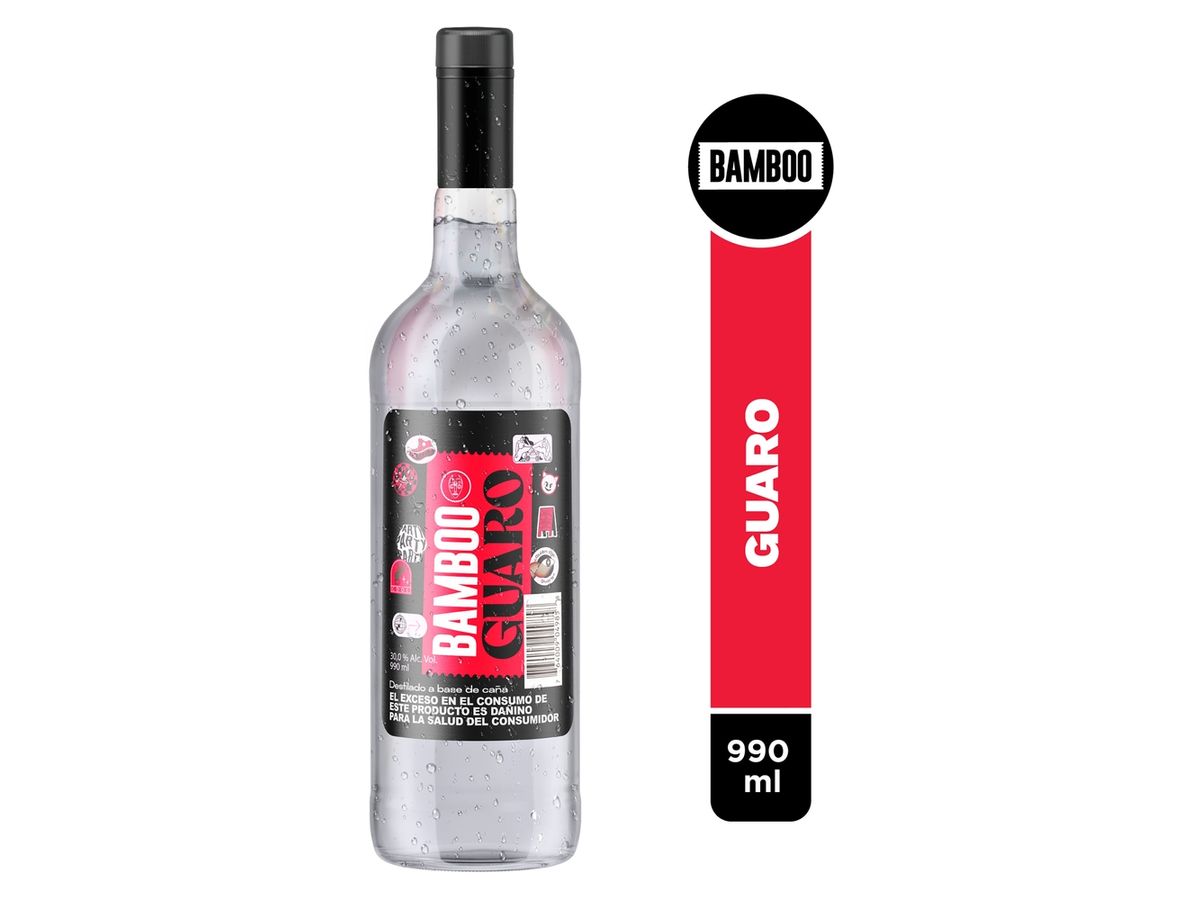 Guaro Bamboo 30% Alcohol Botella - 990ml