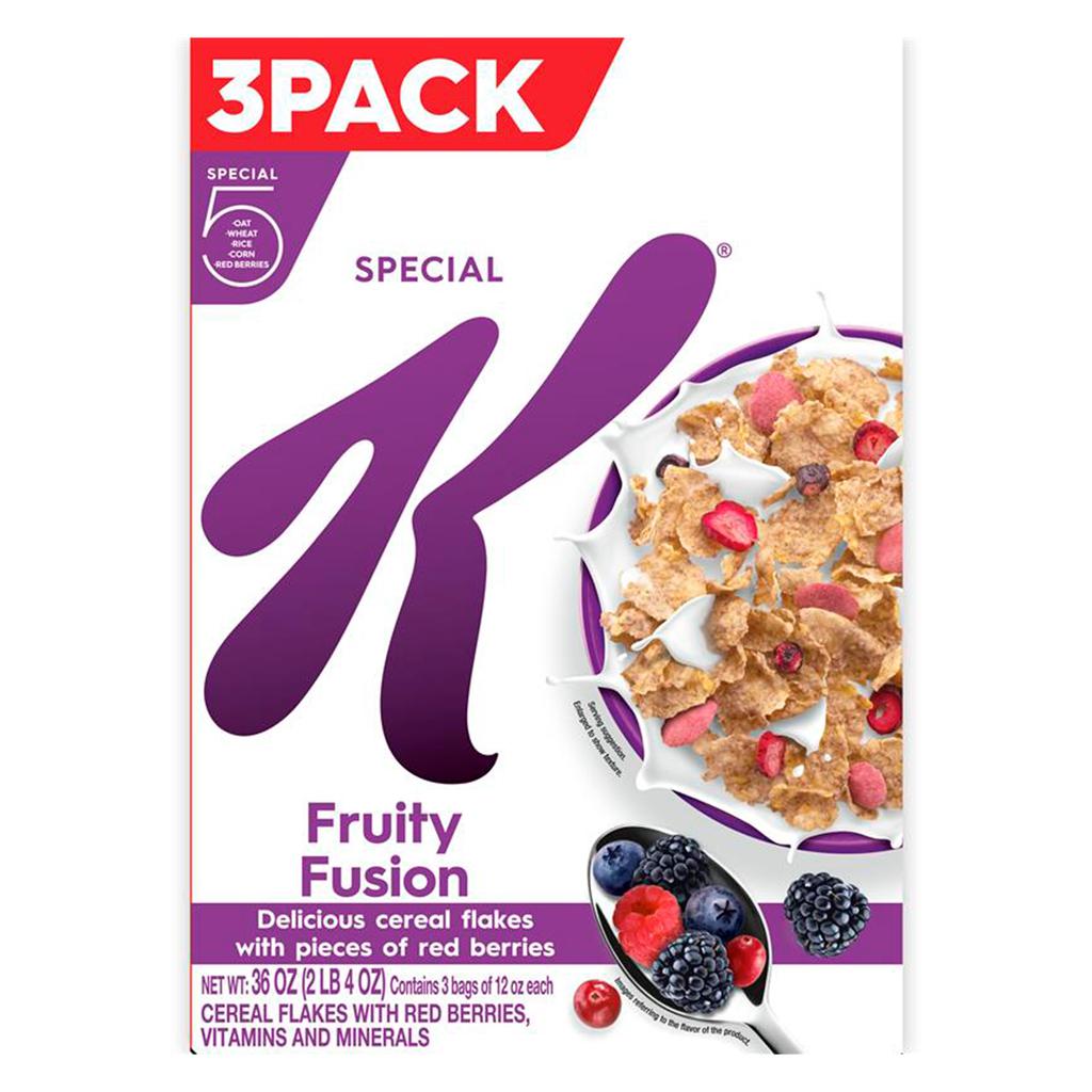 Kellogg's Cereal Fusion Frutal 3 Unidades / 340 g / 12 oz