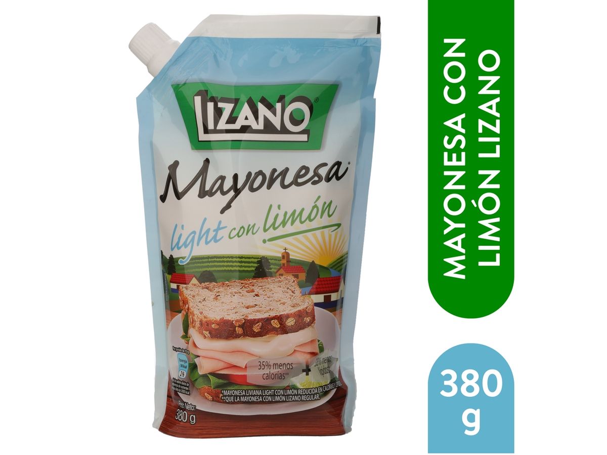 Mayonesa Lizano light con limón doypack - 380 g